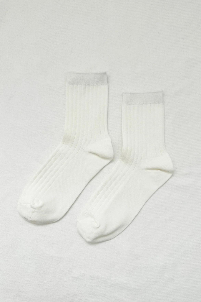 Le Bon Shoppe Her Socks in Classic White at Parc Shop