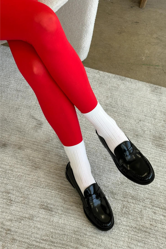 Le Bon Shoppe Her Socks in Classic White at Parc Shop