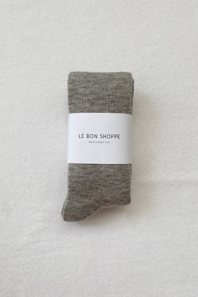 Le Bon Shoppe Long Cozy Hiker Socks in Grey at Parc Shop