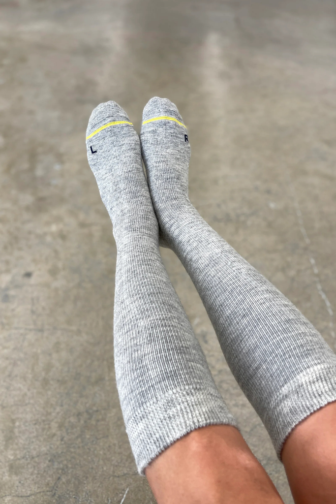 Le Bon Shoppe Long Cozy Hiker Socks in Grey at Parc Shop