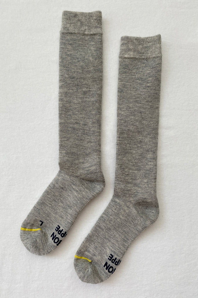 Le Bon Shoppe Long Cozy Hiker Socks in Grey at Parc Shop
