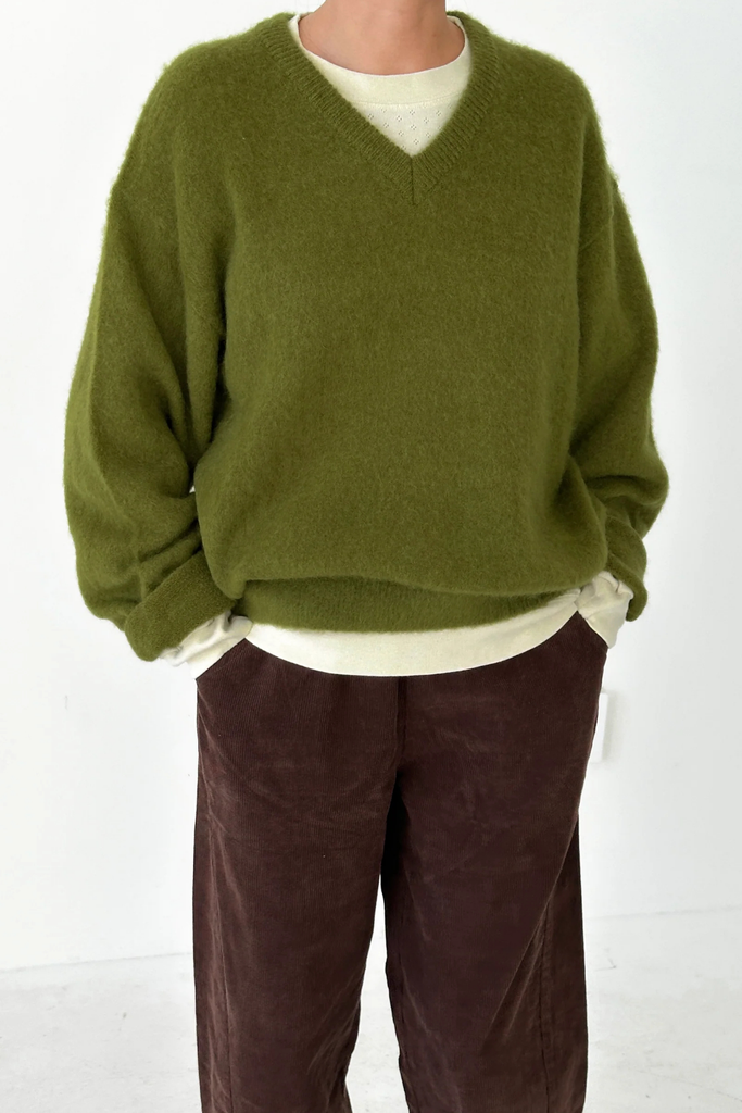 Le Bon Shoppe James Mohair Sweater in Leaf at Parc Shop | Minneapolis, MN