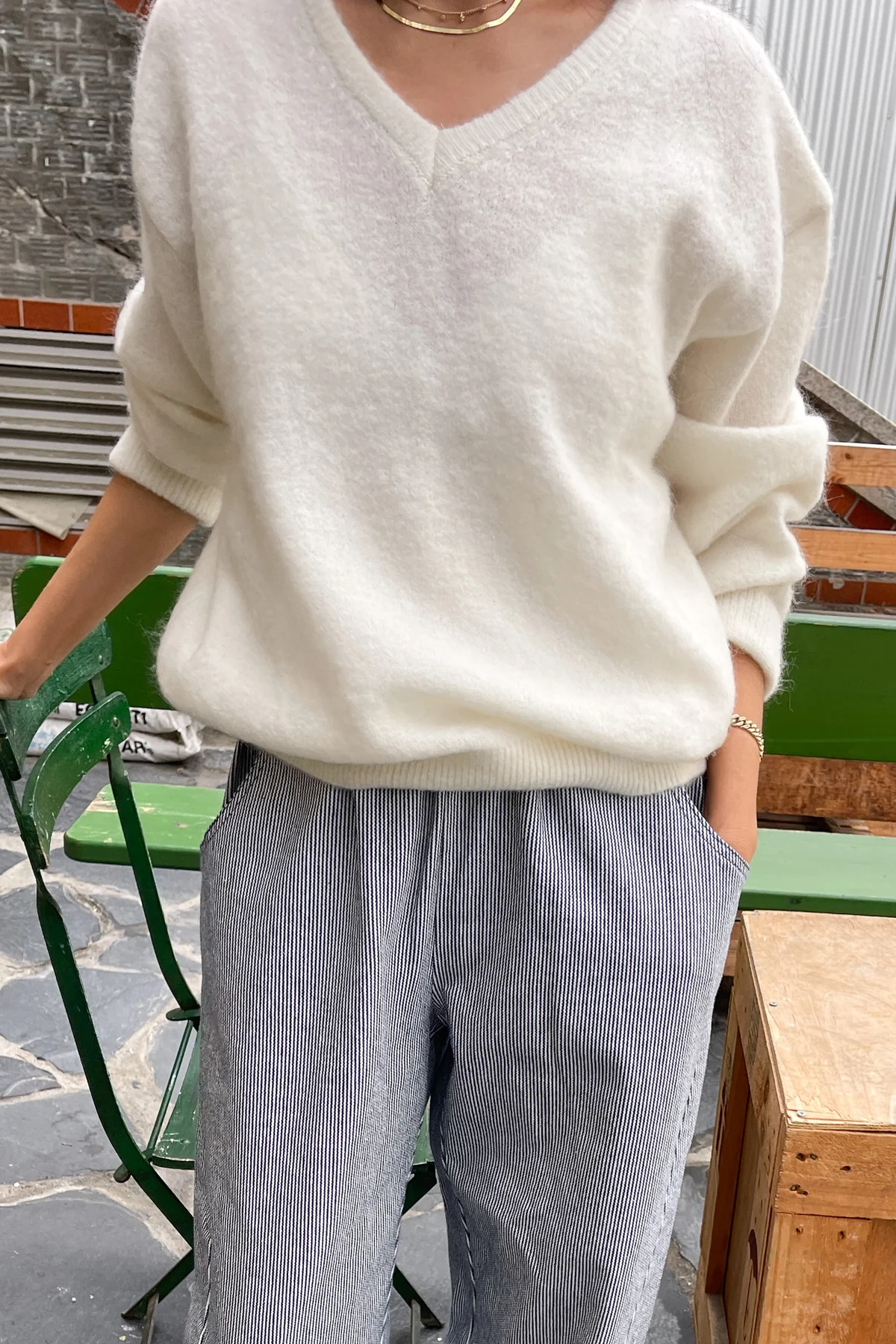 James Mohair Sweater in Snow White James Mohair Sweater in Snow White