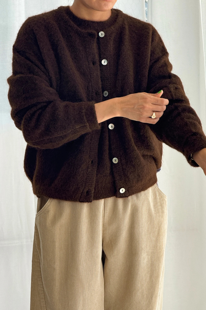 Le Bon Shoppe Leila Mohair Cardigan in Cocoa Bean at Parc Shop | Minneapolis, MN