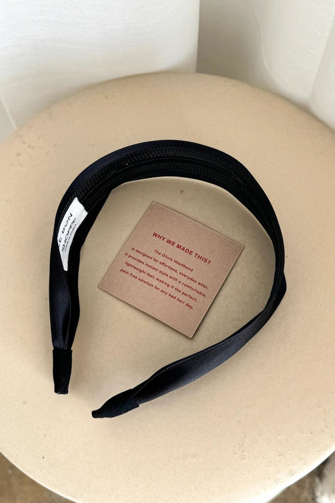 Le Bon Shoppe Olivia Headband in Black at Parc Shop