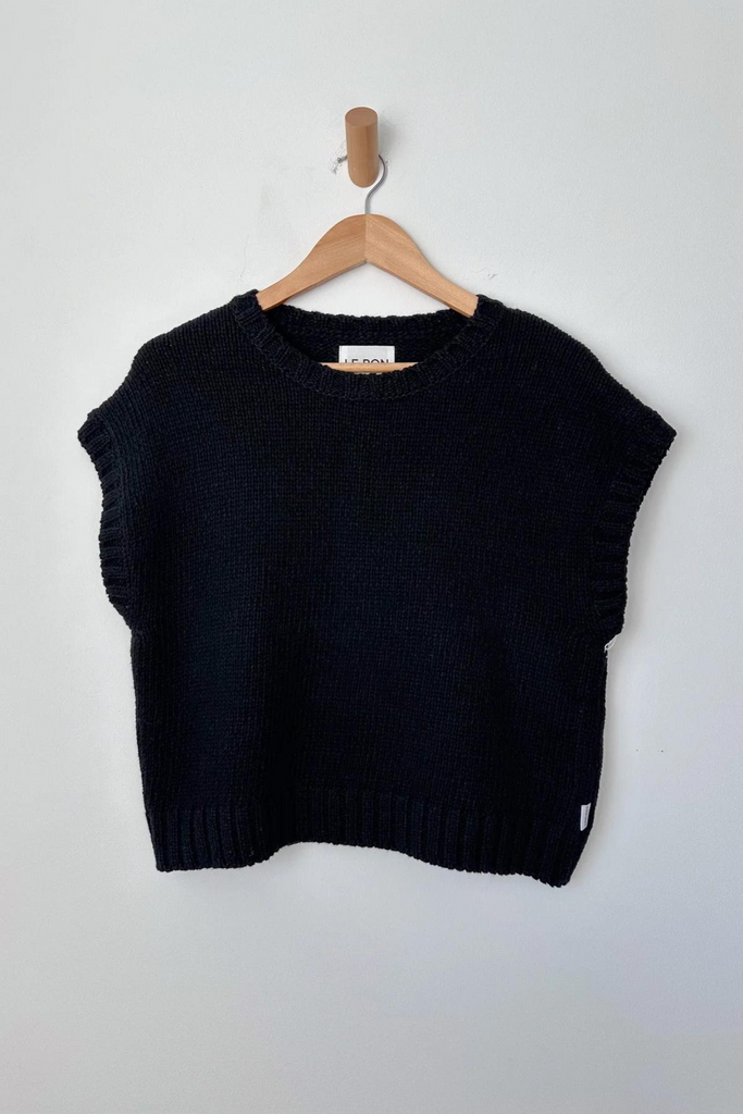 Le Bon Shoppe Pierre Sweater Top in Black at Parc Shop