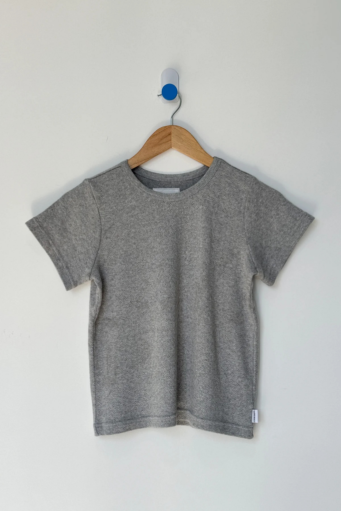 Le Bon Shoppe Pointelle Baby Tee in Melange Grey at Parc Shop | Minneapolis, MN