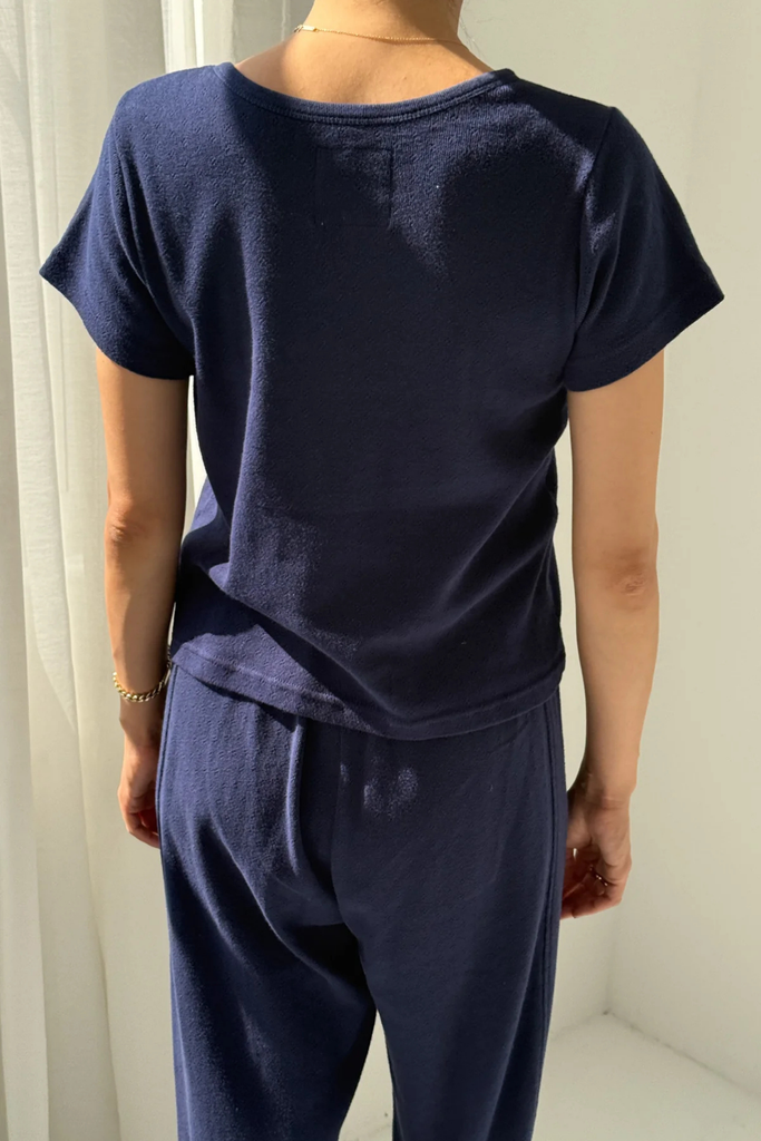 Le Bon Shoppe Pointelle Baby Tee in Navy at Parc Shop | Minneapolis, MN