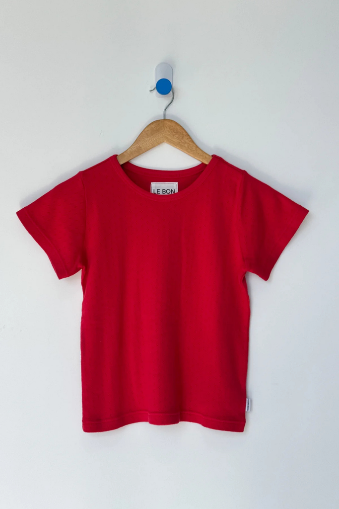 Le Bon Shoppe Pointelle Baby Tee in Red Apple at Parc Shop | Minneapolis, MN