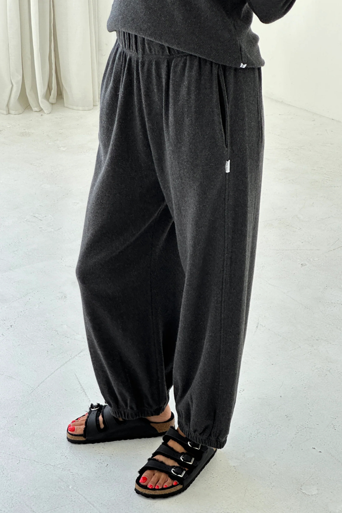 Le Bon Shoppe Pointelle Balloon Pant in Charcoal at Parc Shop | Minneapolis, MN