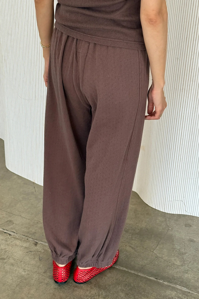 Le Bon Shoppe Pointelle Balloon Pant in Chocolate at Parc Shop | Minneapolis, MN