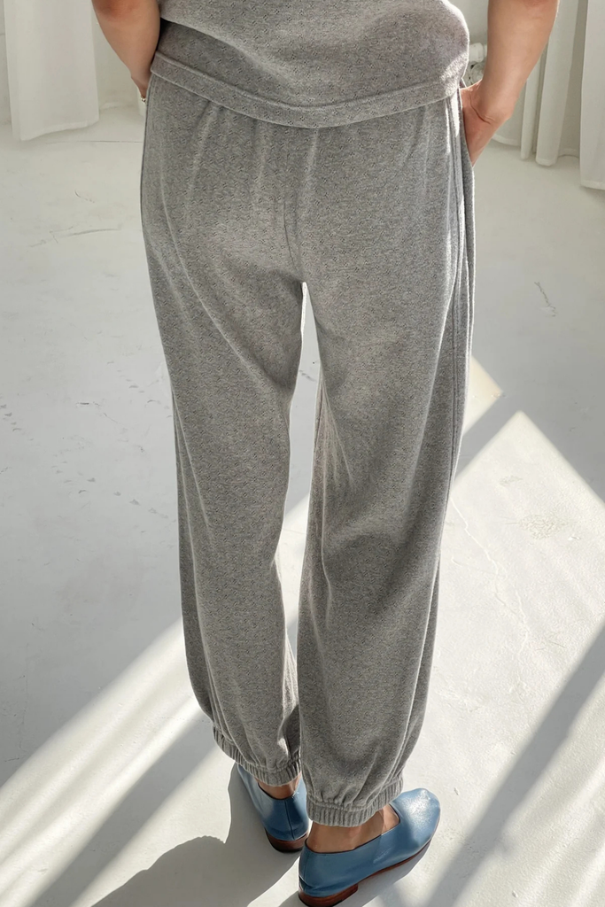 Le Bon Shoppe Pointelle Balloon Pant in Melange Grey at Parc Shop | Minneapolis, MN