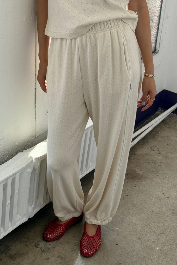 Le Bon Shoppe Pointelle Balloon Pant in Naturel at Parc Shop | Minneapolis, MN