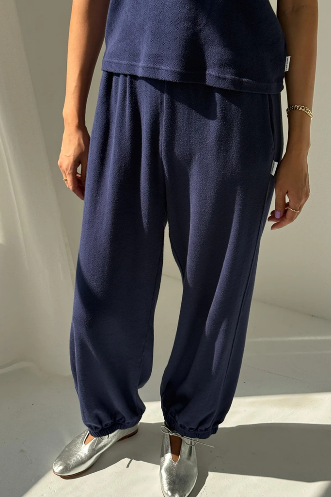 Le Bon Shoppe Pointelle Balloon Pant in Navy at Parc Shop | Minneapolis, MN