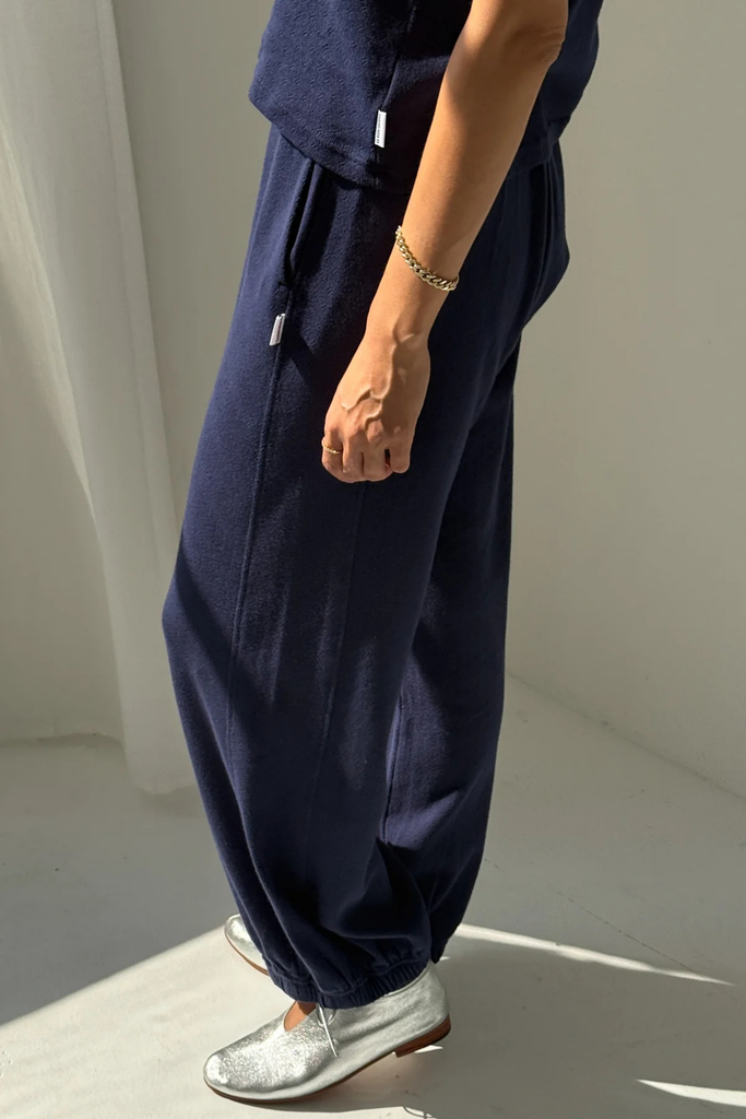 Le Bon Shoppe Pointelle Balloon Pant in Navy at Parc Shop | Minneapolis, MN