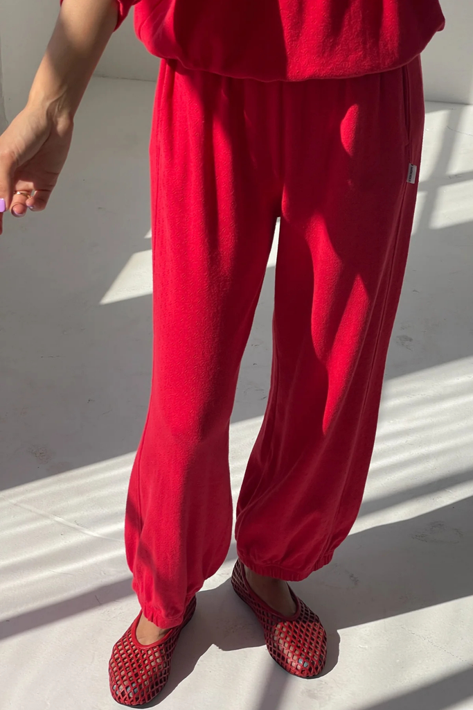 Le Bon Shoppe Pointelle Balloon Pant in Red Apple at Parc Shop | Minneapolis, MN