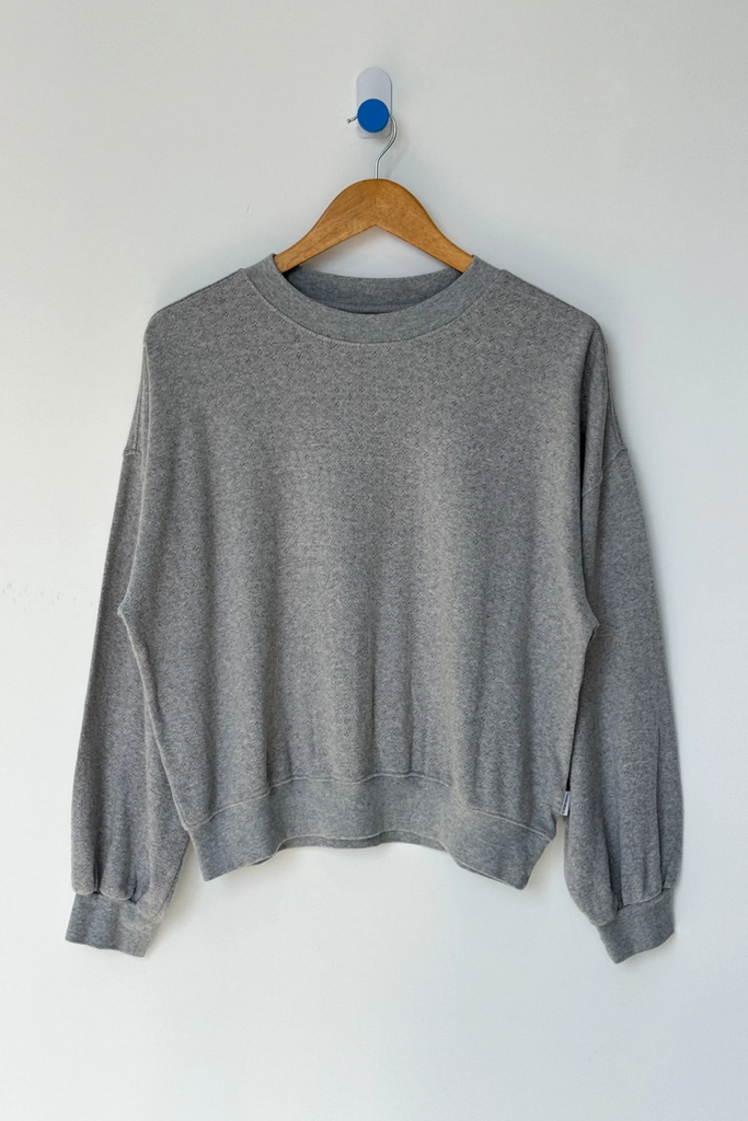 Le Bon Shoppe Pointelle Core Sweatshirt in Melange Grey at Parc Shop | Minneapolis, MN