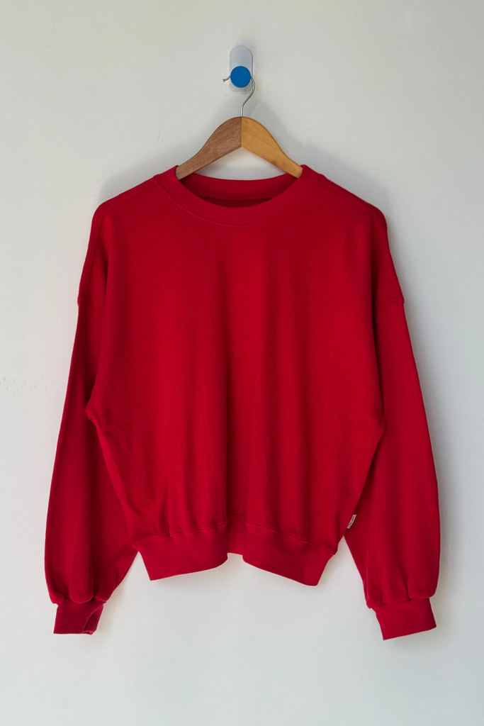 Le Bon Shoppe Pointelle Core Sweatshirt in Red Apple at Parc Shop | Minneapolis, MN