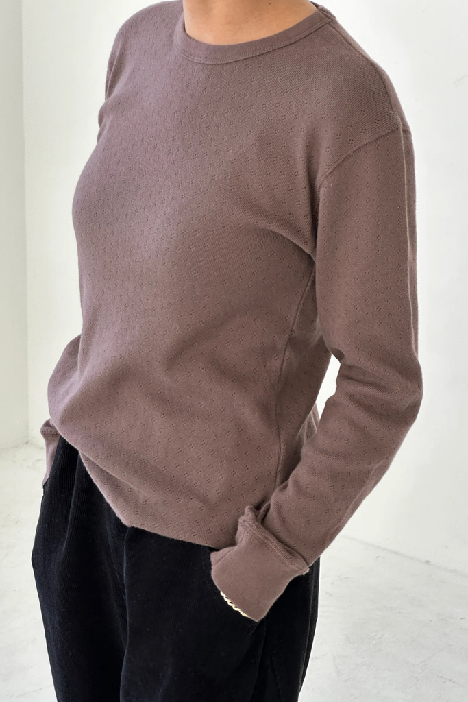 Le Bon Shoppe Pointelle Fundamental Tee in Chocolate at Parc Shop | Minneapolis, MN