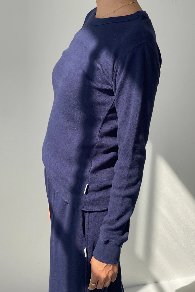 Le Bon Shoppe Pointelle Fundamental Tee in Navy at Parc Shop | Minneapolis, MN