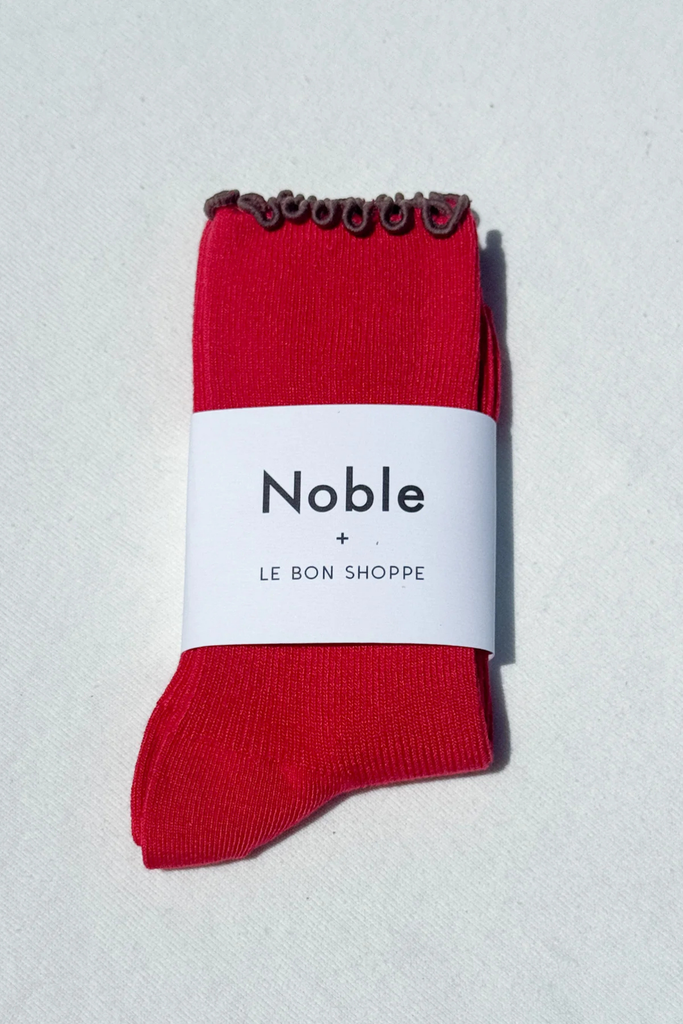 Le Bon Shop x Noble Ruffled Modal Socks in Paprika at Parc Shop | Minneapolis, MN