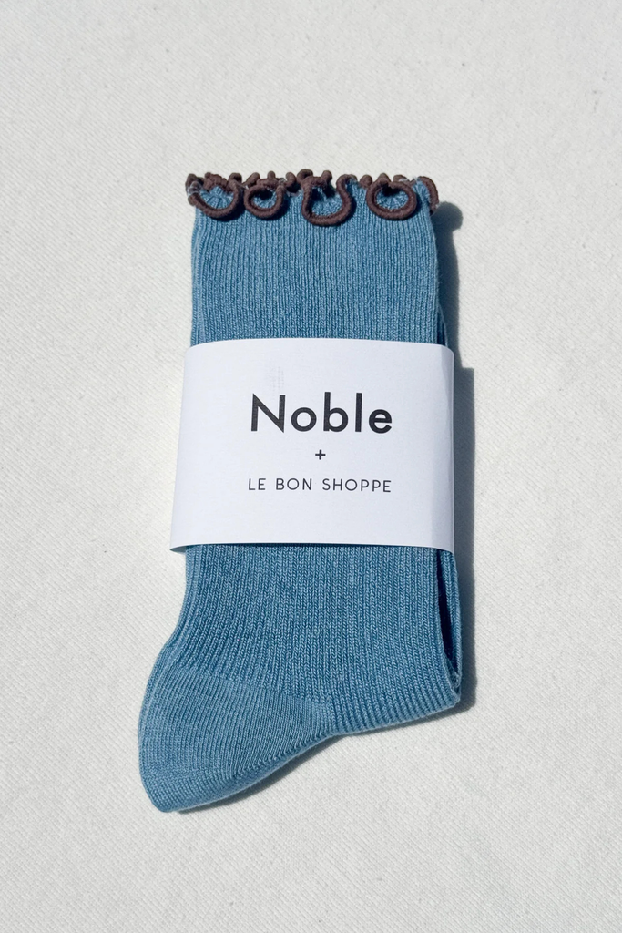 Le Bon Shoppe x Noble Ruffled Modal Socks in Powder Blue at Parc Shop | Minneapolis, MN