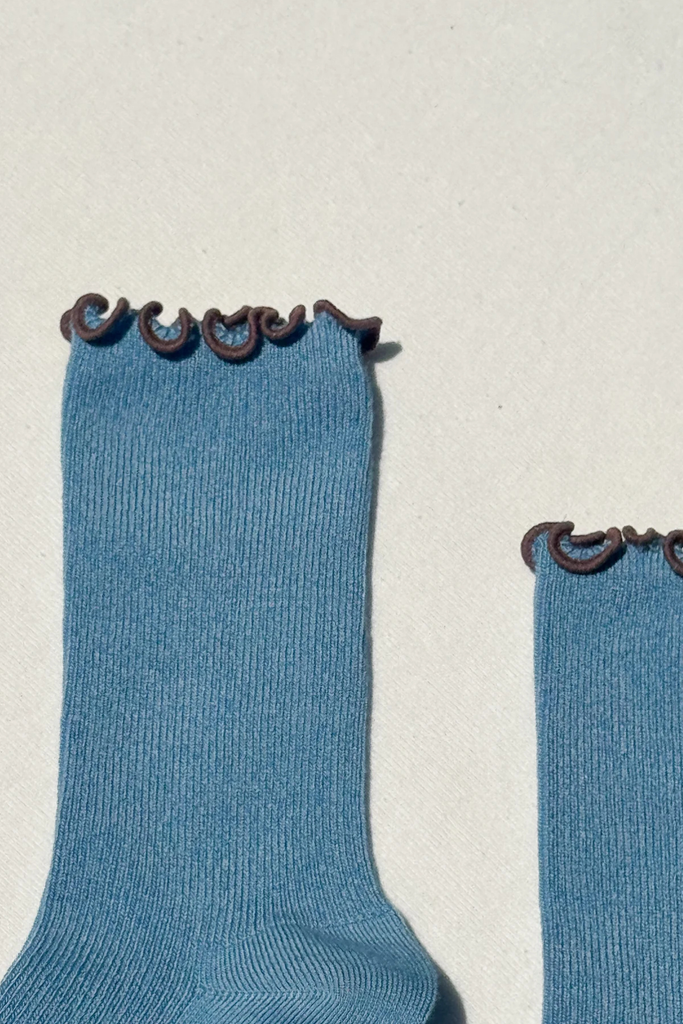 Le Bon Shoppe x Noble Ruffled Modal Socks in Powder Blue at Parc Shop | Minneapolis, MN