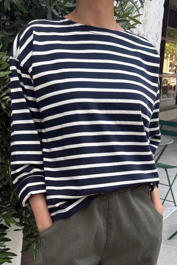 Le Bon Shoppe Sailor Top in White/Navy at Parc Shop | Minneapolis, MN