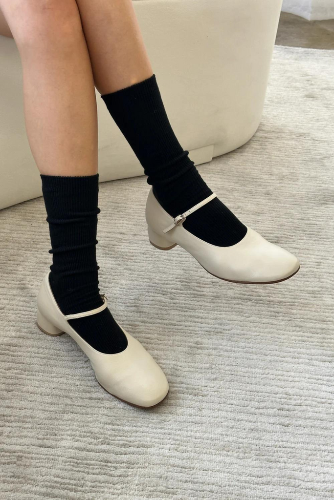 Le Bon Shoppe Trouser Socks in Black at Parc Shop