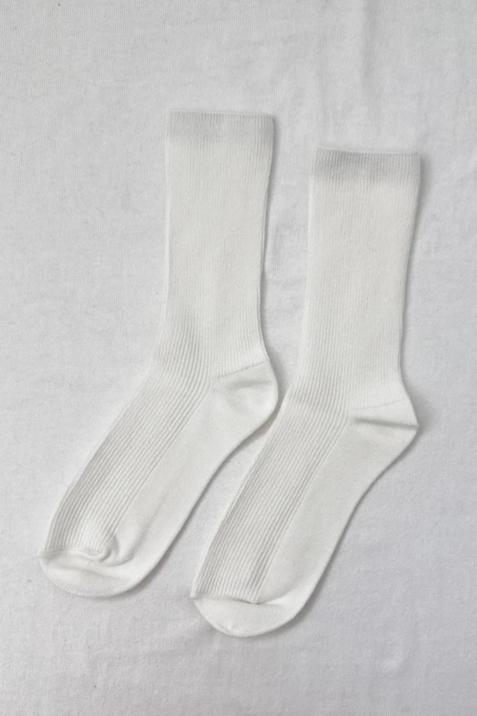 Le Bon Shoppe Trouser Socks in Classic White at Parc Shop