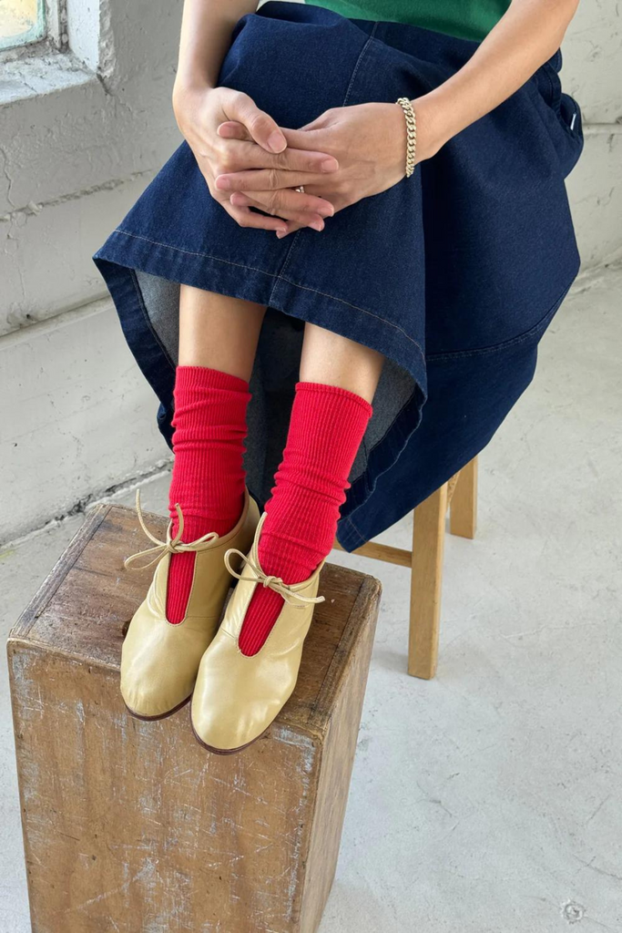 Le Bon Shoppe Trouser Socks in Red Lipstick at Parc Shop