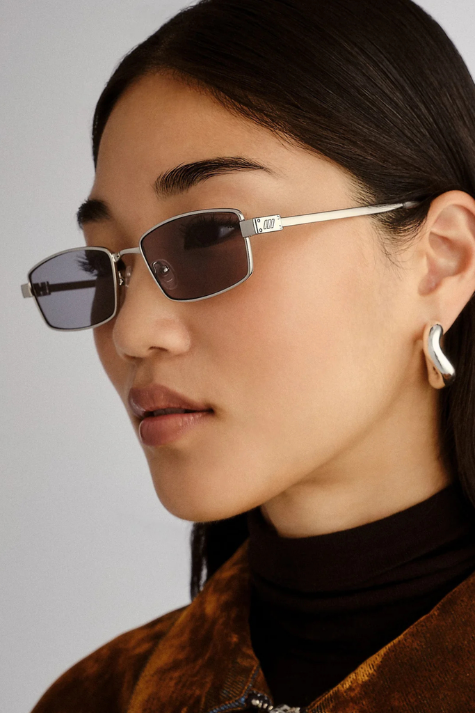 Le Specs Bizarro Sunglasses in Silver Smoke Tint at Parc Shop | Minneapolis, MN