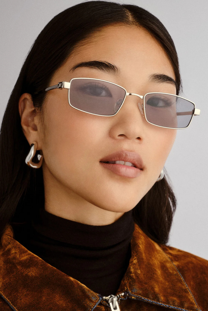 Le Specs Bizarro Sunglasses in Silver Smoke Tint at Parc Shop | Minneapolis, MN