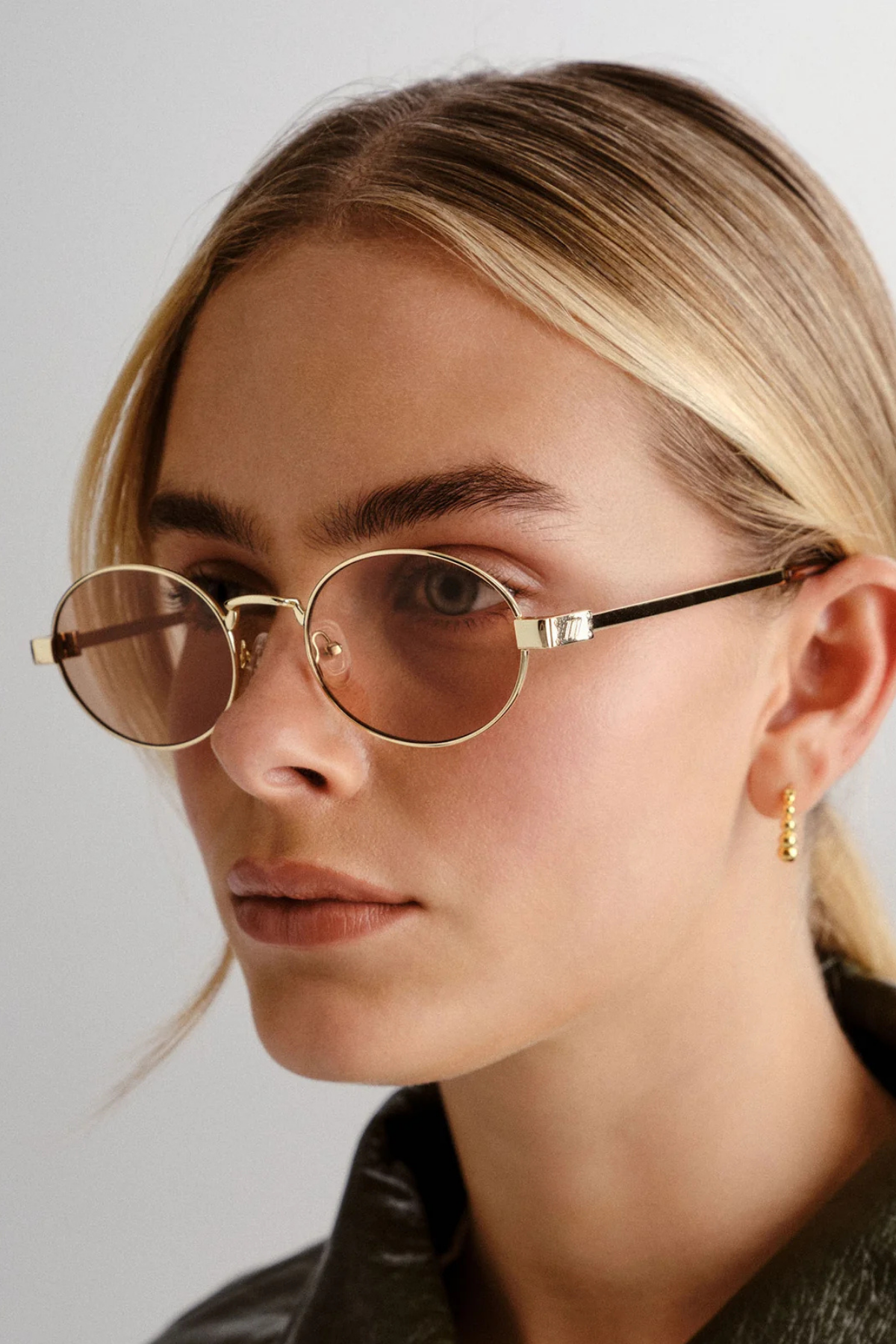 LeSpecs Poseidon Deux Sunglasses Le Specs Poseidon Deux Sunglasses In Gold/khaki Mono - FREE  main image 4