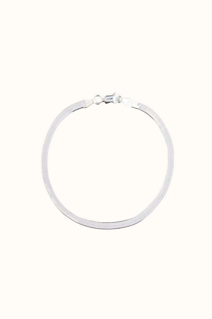 Lisbeth Herringbone Bracelet in Silver at Parc Shop