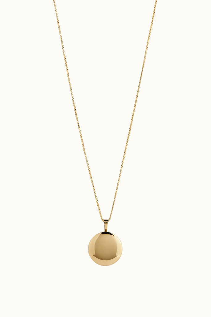 Lisbeth - Round Locket Necklace - Gold - Parc Shop