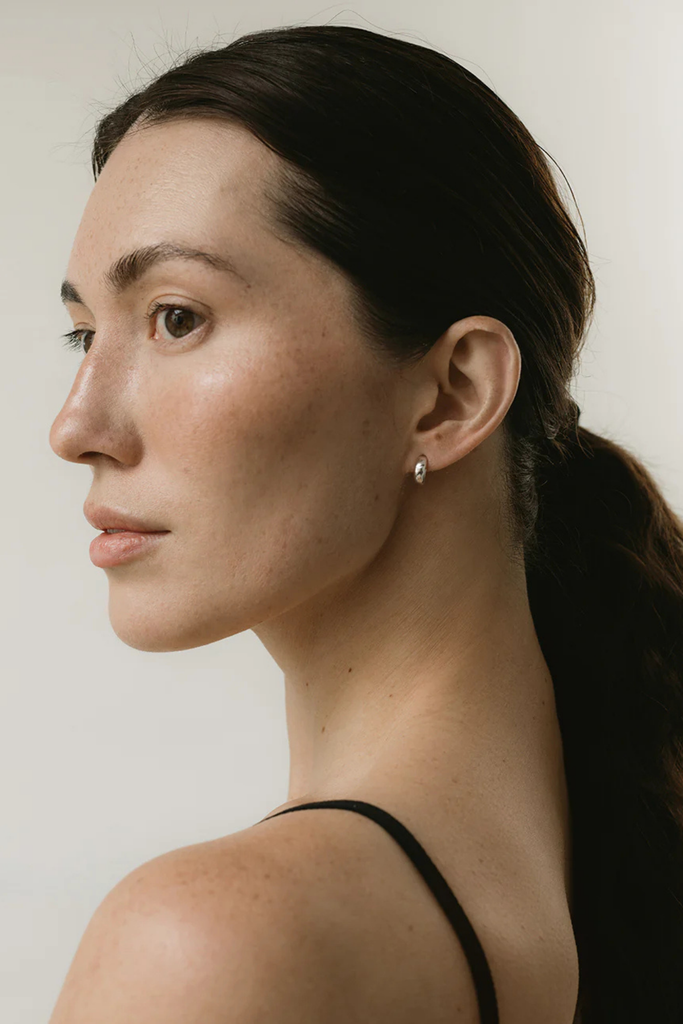 Maslo Crescent Earrings in Sterling Silver at Parc Shop | Minneapolis, MN
