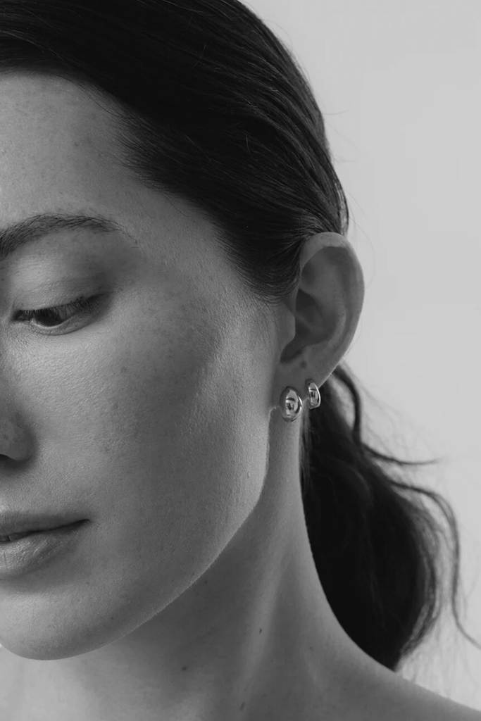 Maslo Crescent Earrings in Sterling Silver at Parc Shop | Minneapolis, MN