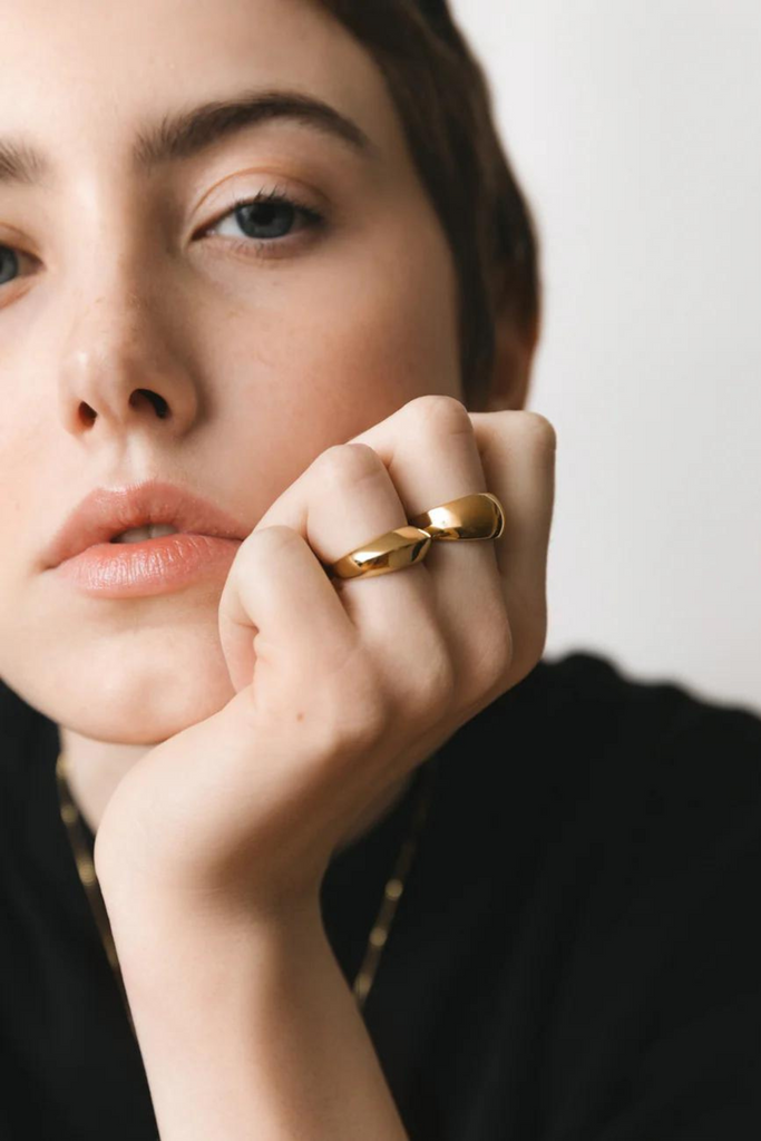 Maslo Domed Ring in Gold Plated Brass at Parc Shop | Minneapolis, MN