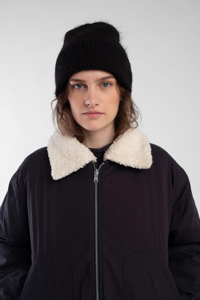 Micaela Greg Brushed Rib Hat in Black at Parc Shop  | Minneapolis, MN