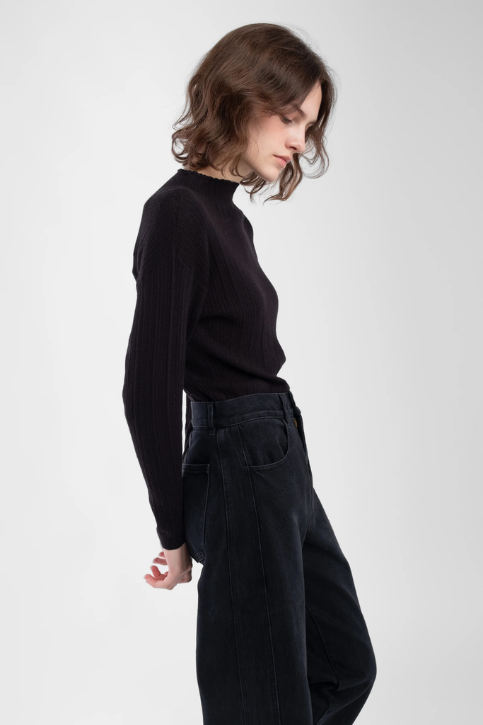 Micaela Greg Isla Rib Top in Black at Parc Shop | Minneapolis, MN 