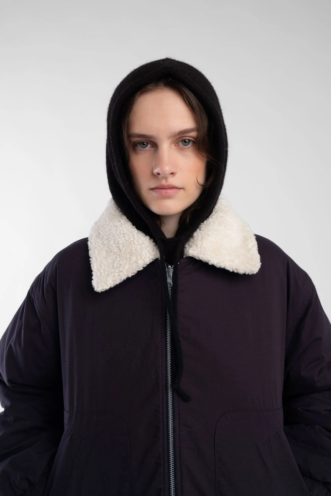 Micaela Greg Knit Hood in Black at Parc Shop | Minneapolis, MN