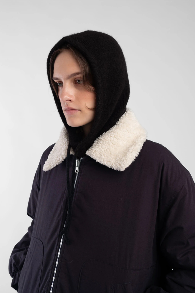Micaela Greg Knit Hood in Black at Parc Shop | Minneapolis, MN