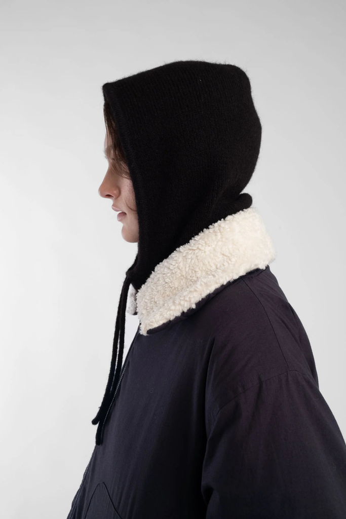 Micaela Greg Knit Hood in Black at Parc Shop | Minneapolis, MN
