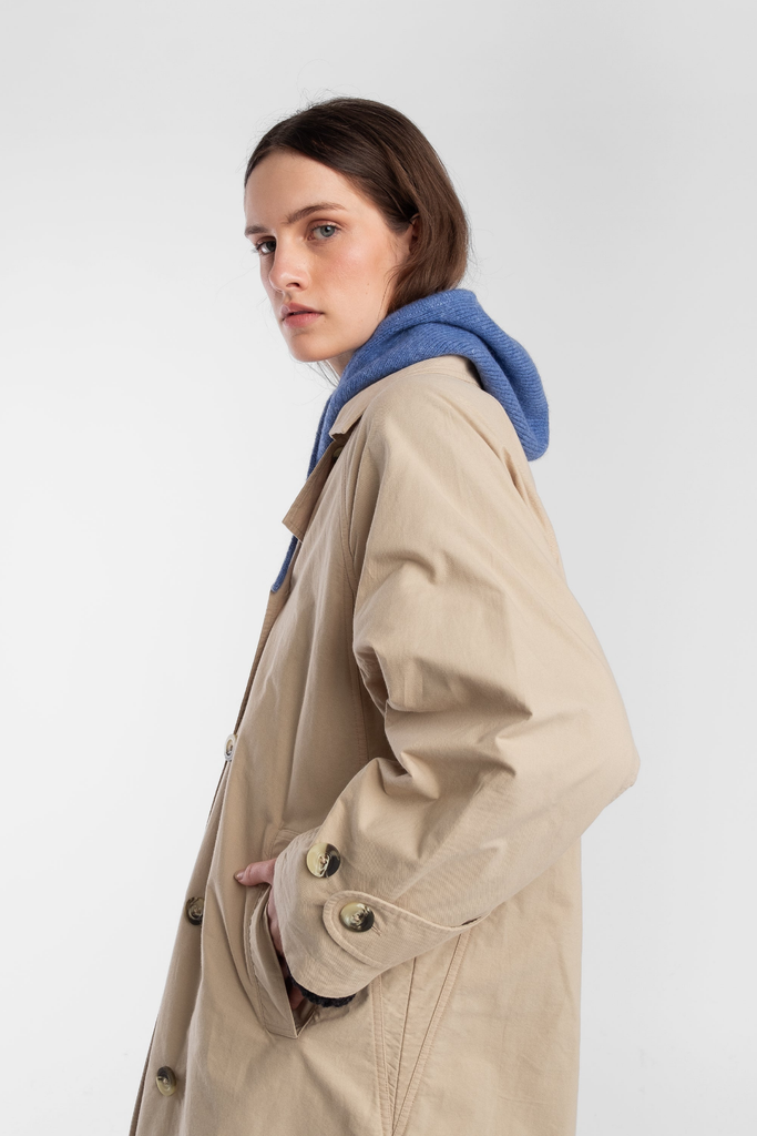 Micaela Greg Knit Hood in Cyan at Parc Shop | Minneapolis, MN 