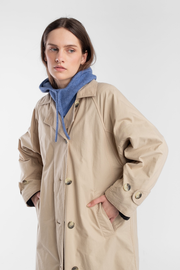 Micaela Greg Knit Hood in Cyan at Parc Shop | Minneapolis, MN 