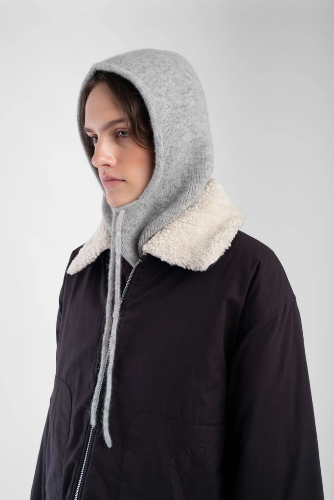 Micaela Greg Knit Hood in Heather Grey at Parc Shop | Minneapolis, MN