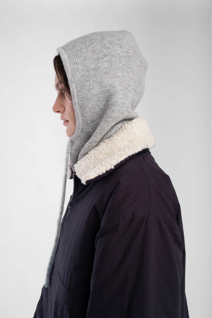 Micaela Greg Knit Hood in Heather Grey at Parc Shop | Minneapolis, MN