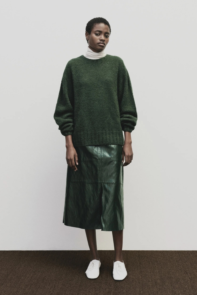 Mijeong Park Alpaca Blend Wholegarment Knit in Green at Parc Shop | Minneapolis, MN