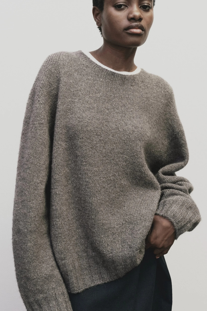 Mijeong Park Alpaca Blend Wholegarment Knit in Gray at Parc Shop | Minneapolis, MN